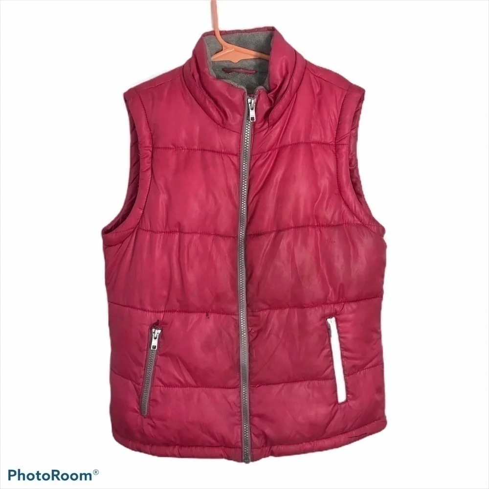 Mini Boden Pink Puffer Vest Girls 9-10 Y Kids Full Zip